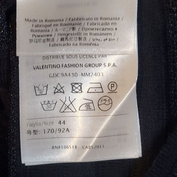 Missoni Black Tissuto Ribbed Horizontal Pattern Sleeveless Pouff Knee Dress - Picture 5 of 15